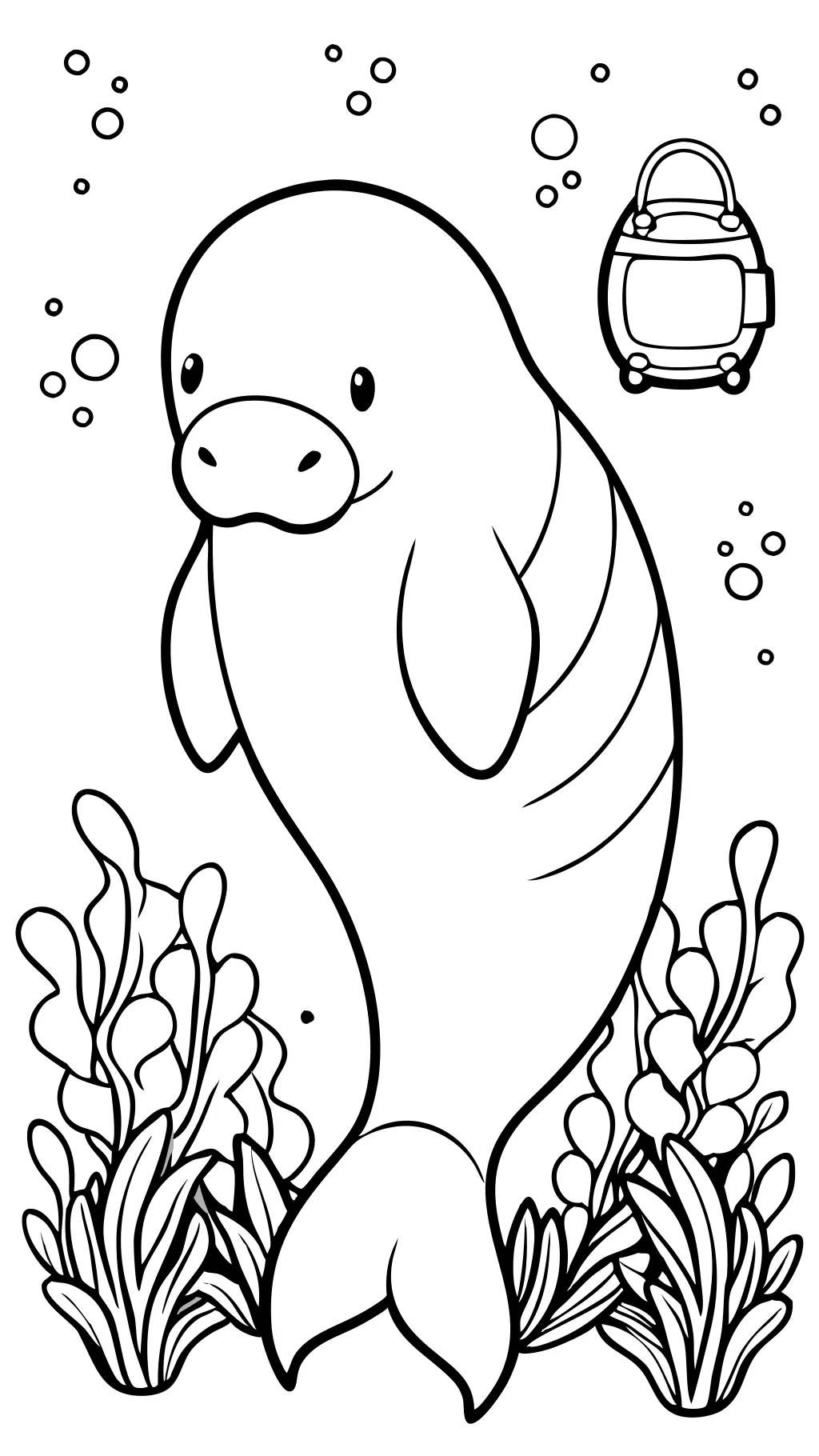 manatee coloring page